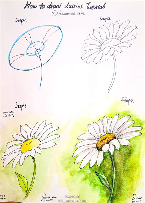 paano mag drawing ng flower|How to draw a Flower Step by Step .